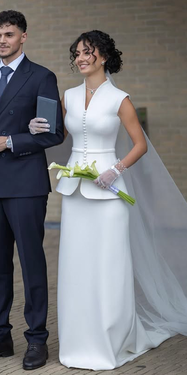 modest wedding dresses simple sleveless elegant besianazogucouture