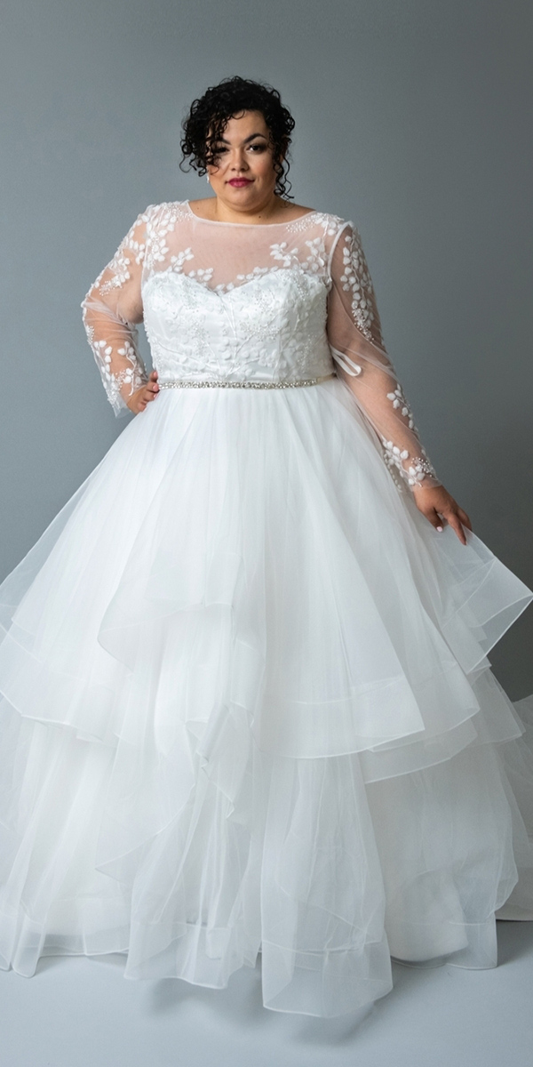plus size wedding dresses ball gown ruffled skirt andib