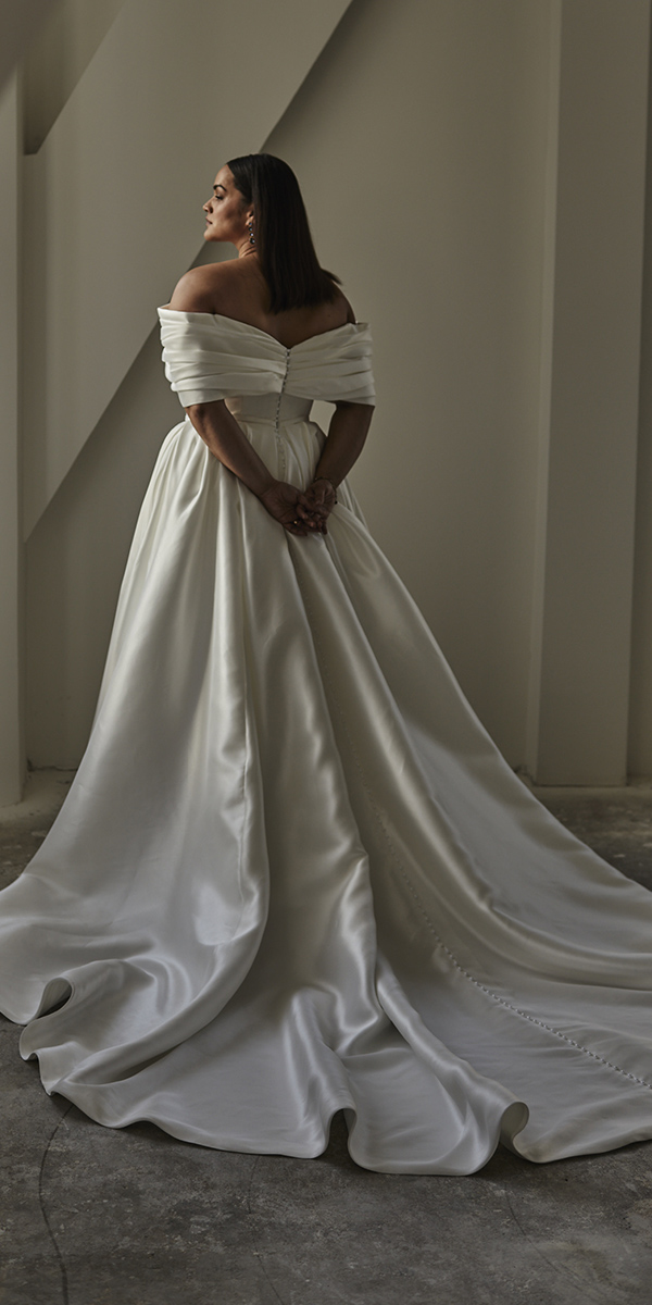 plus size wedding dresses simple off the shoulder heracouture
