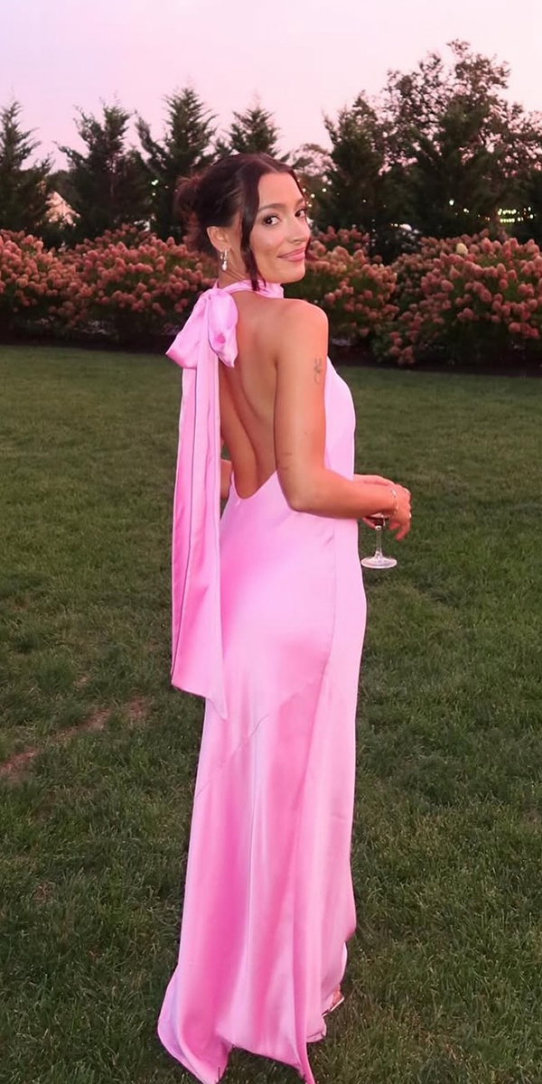 wedding guest designer dresses simple long pink mumuwedding