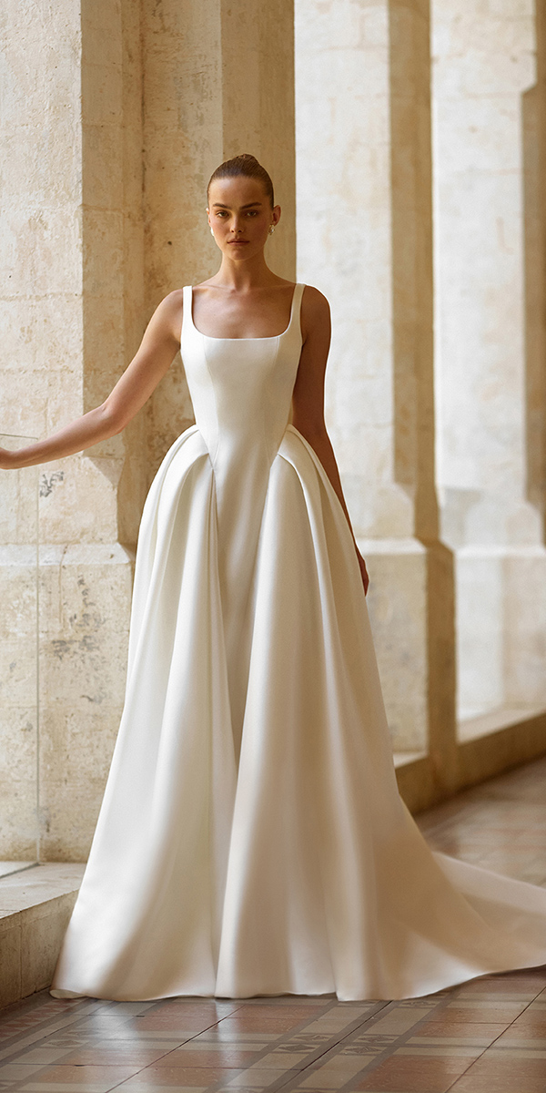 a line wedding dresses a line wedding dresses simple square neckline alonlivne