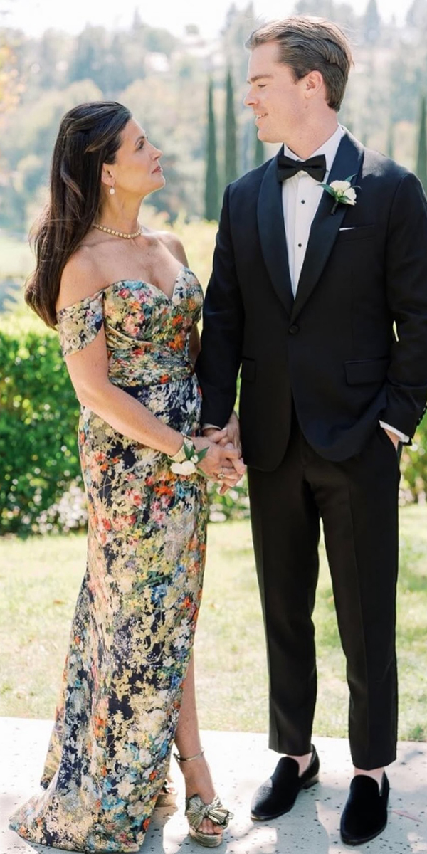 country mother of the bride dress floral long beach sarehnouri