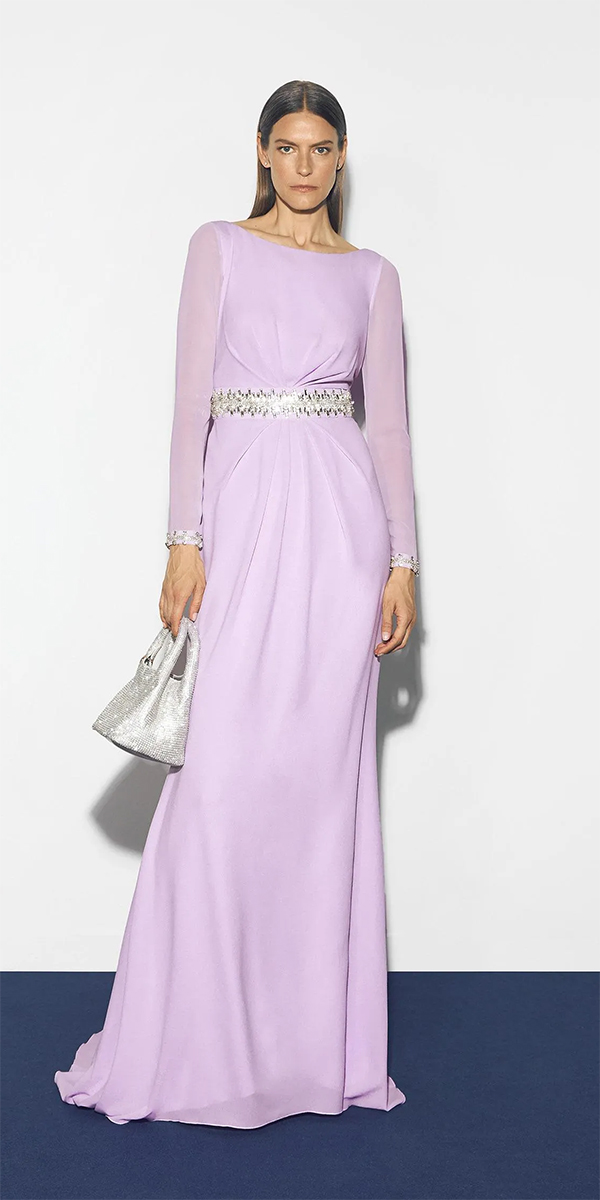 mother of the bride dresses simple long with sleeves pronovias