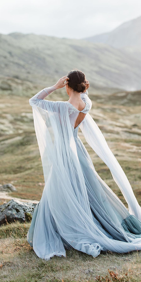 blue wedding dresses dusty simple my wony