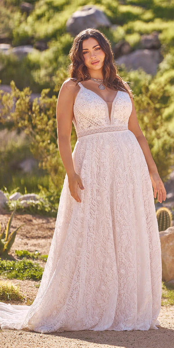 bohemian wedding dresses lace a line justinalexander