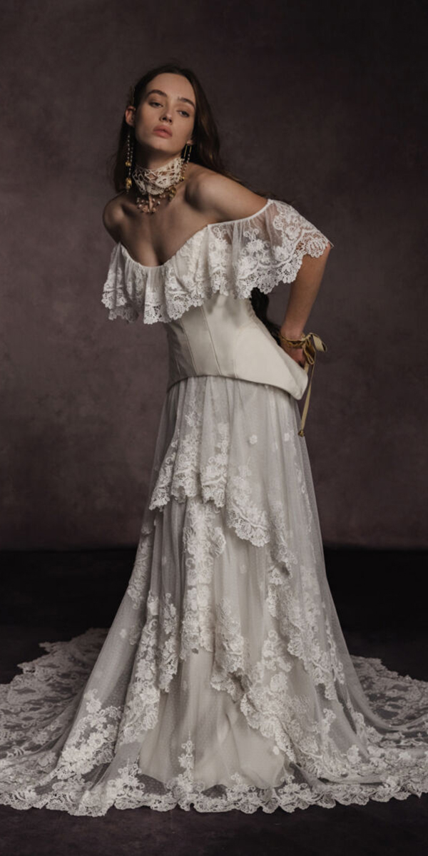 bohemian wedding dresses western rustic ruedeseine