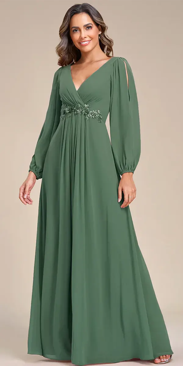 casual mother of the bride dress for beach wedding with long sleeves a line gracefulelegance