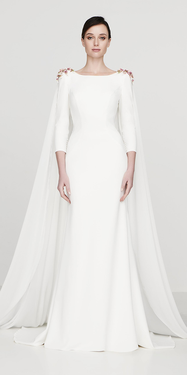 modest wedding dresses with cape vintage simple rubenhernandezcostura