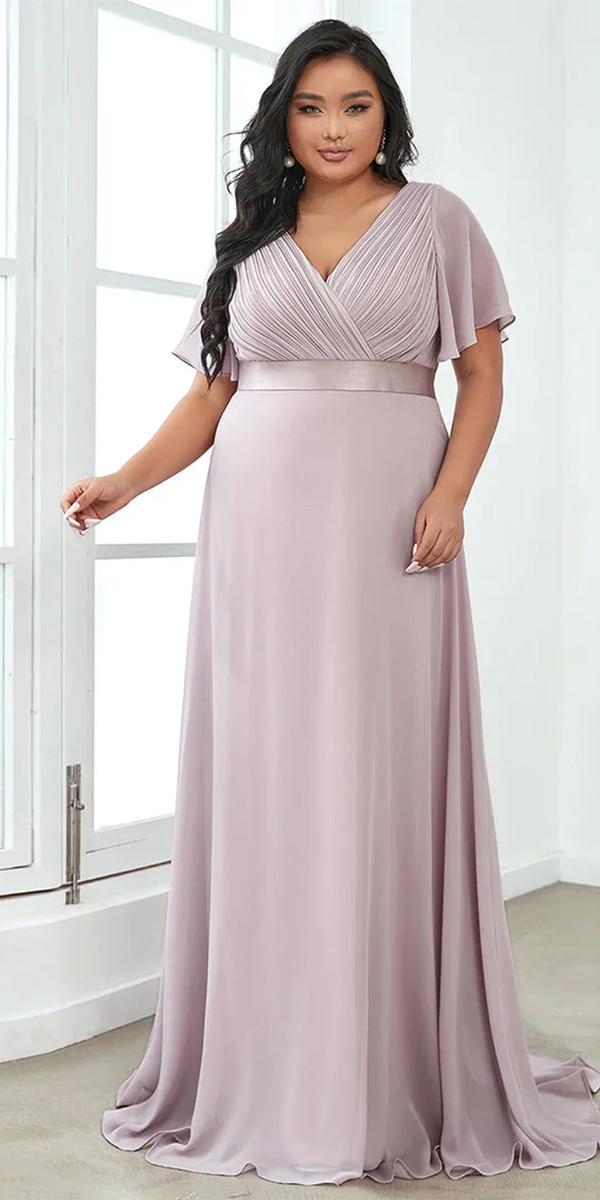 plus size mother of the bride dresses elegant simple long with cap sleeves gracefulelegance