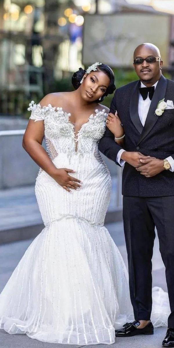 plus size wedding dresses sexy mermaid Ese Azenabor