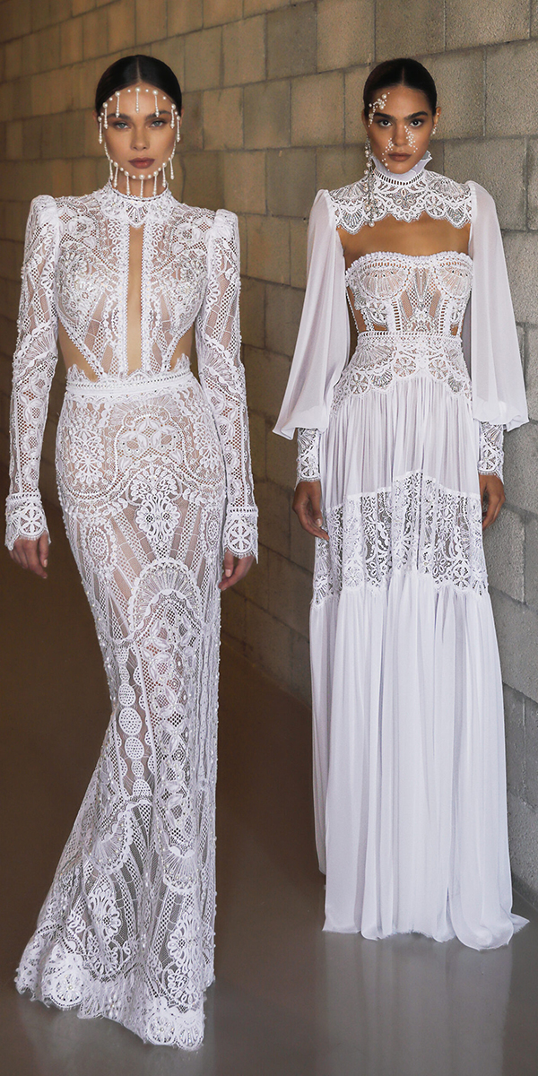 unique wedding dresses lace boho liorcharchy