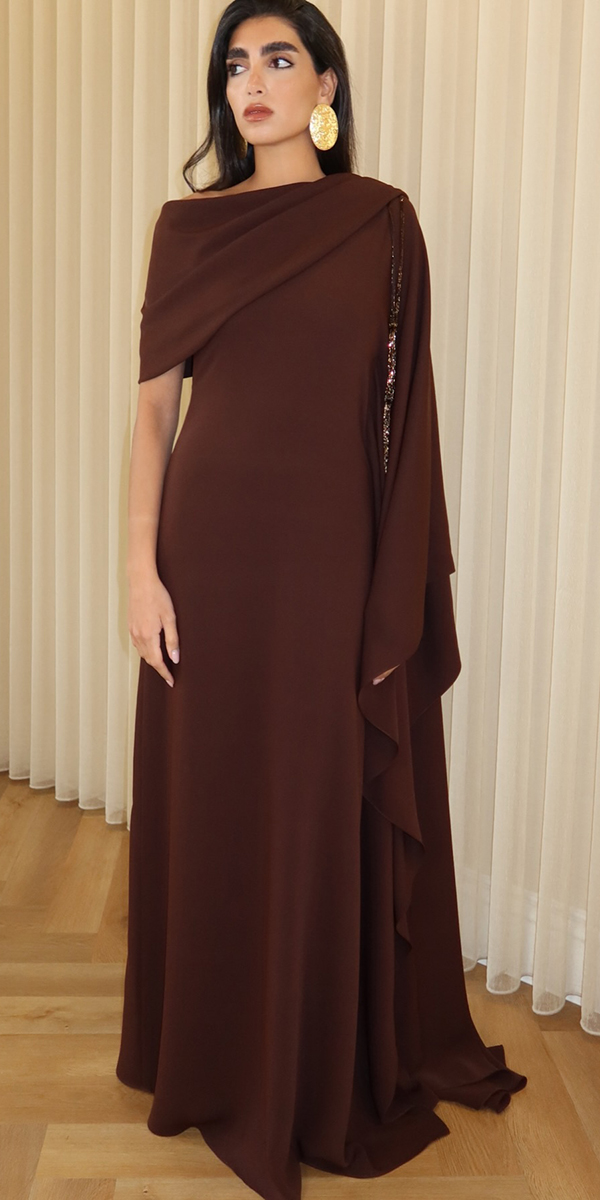wedding guest designer dresses simple long fall winter hamd