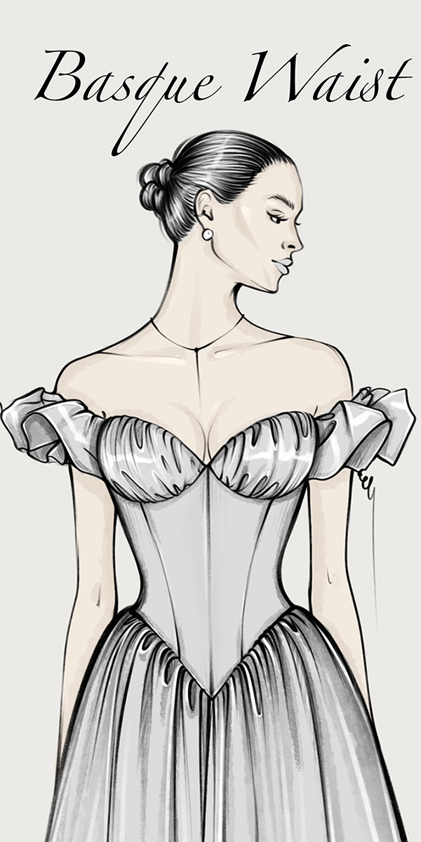 basque waist wedding dresses basqueart