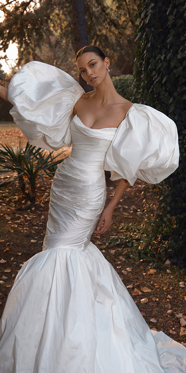 bubble hem wedding dresses alonlivne