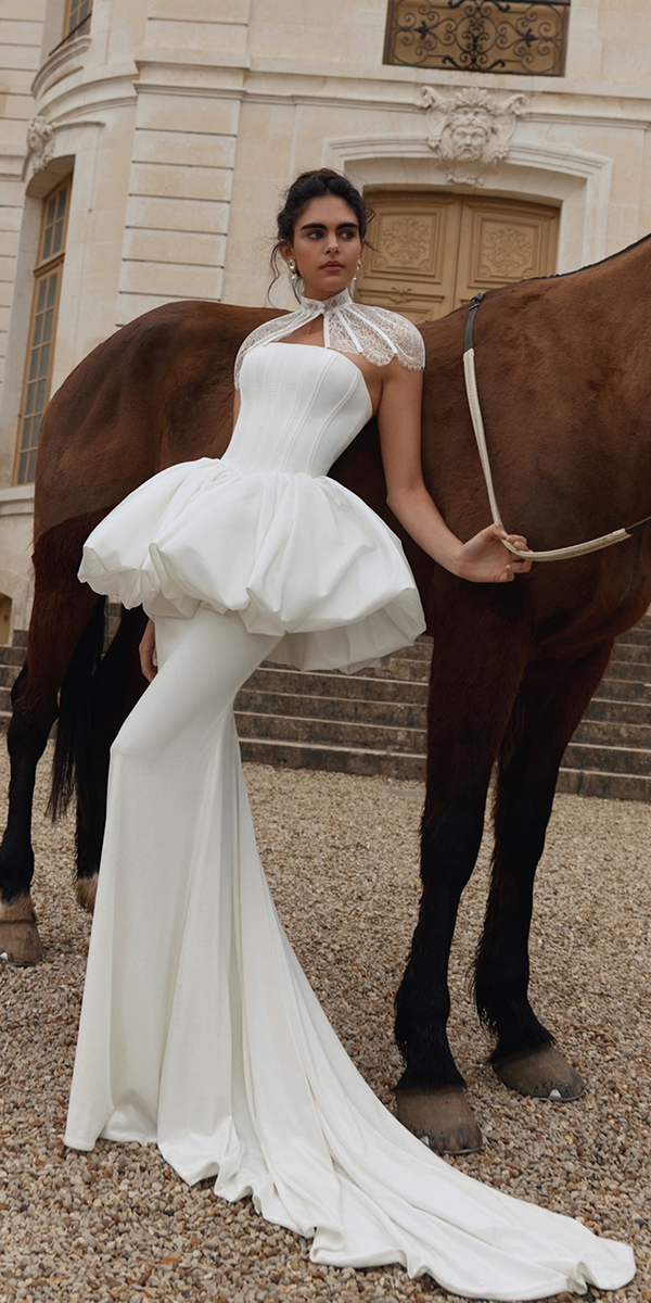 bubble hem wedding dresses wona atelier