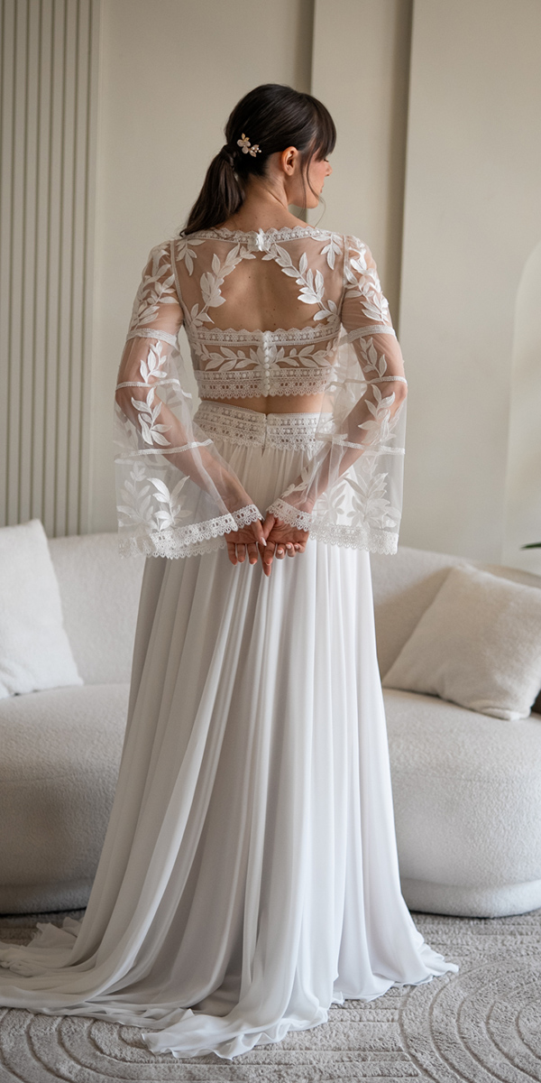 boho wedding dresses with sleeves with sleeves floral nadiamanzato