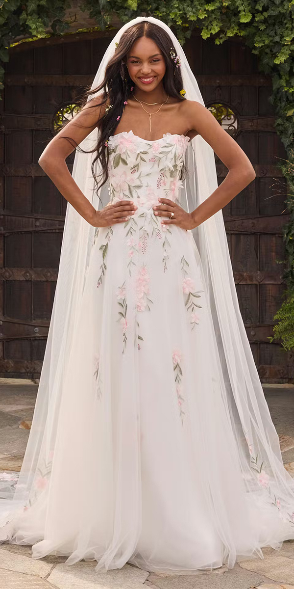 floral wedding dresses beach with white maggiesottero