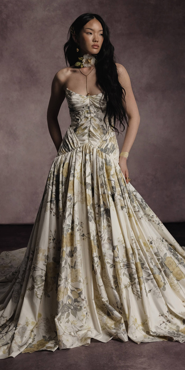 floral wedding dresses watercolor boho ruedeseine