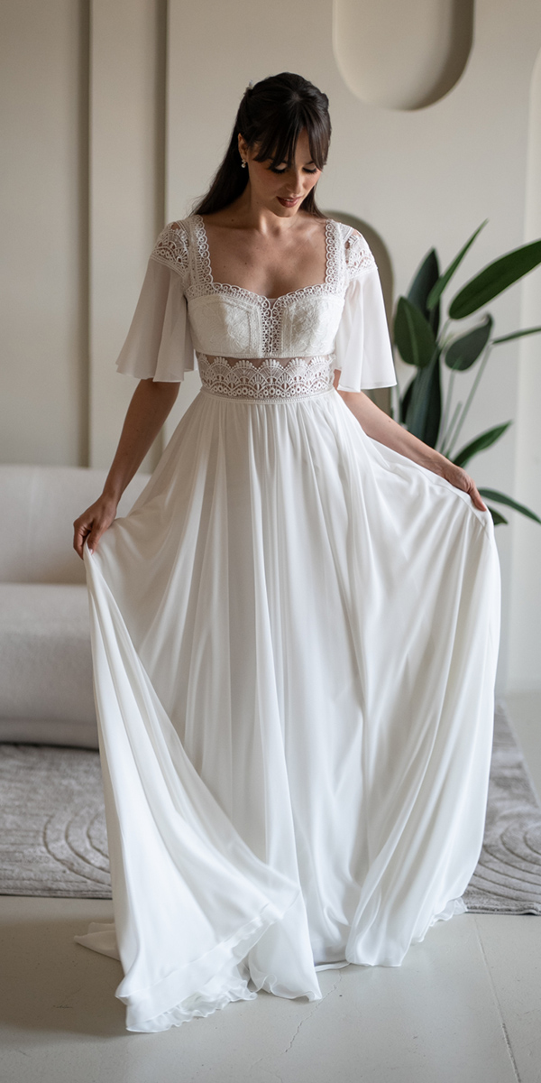 modest wedding dresses boho with sleeves nadiamanzato