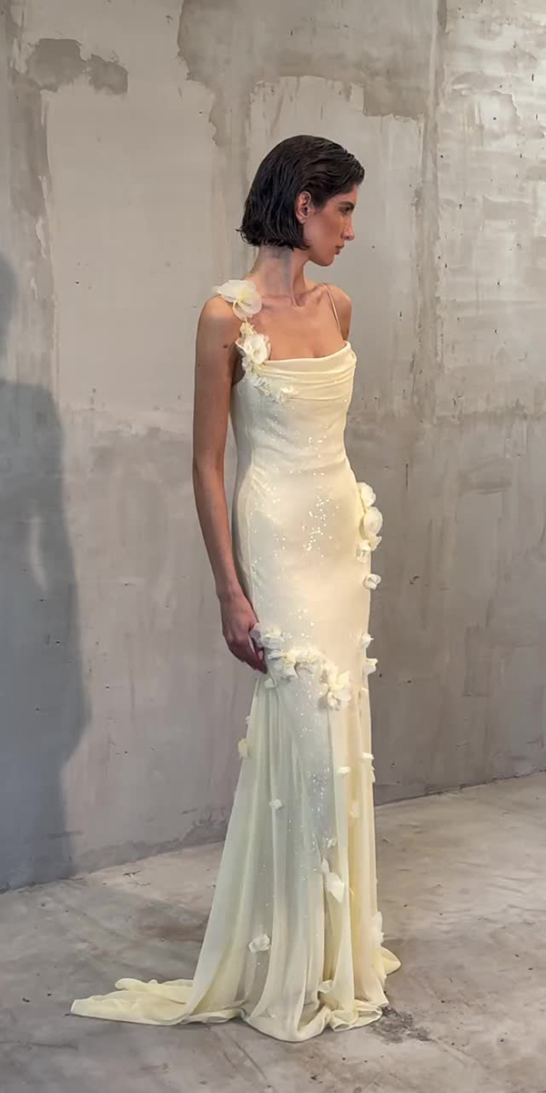summer wedding guest dresses long sexy light yellow with floral hamdaalfahim