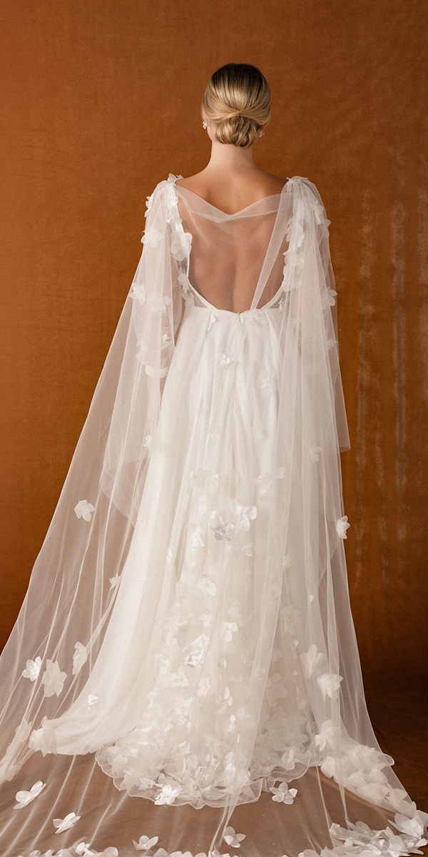 bohemian wedding dresses simple with cape floral lesrobesacaro