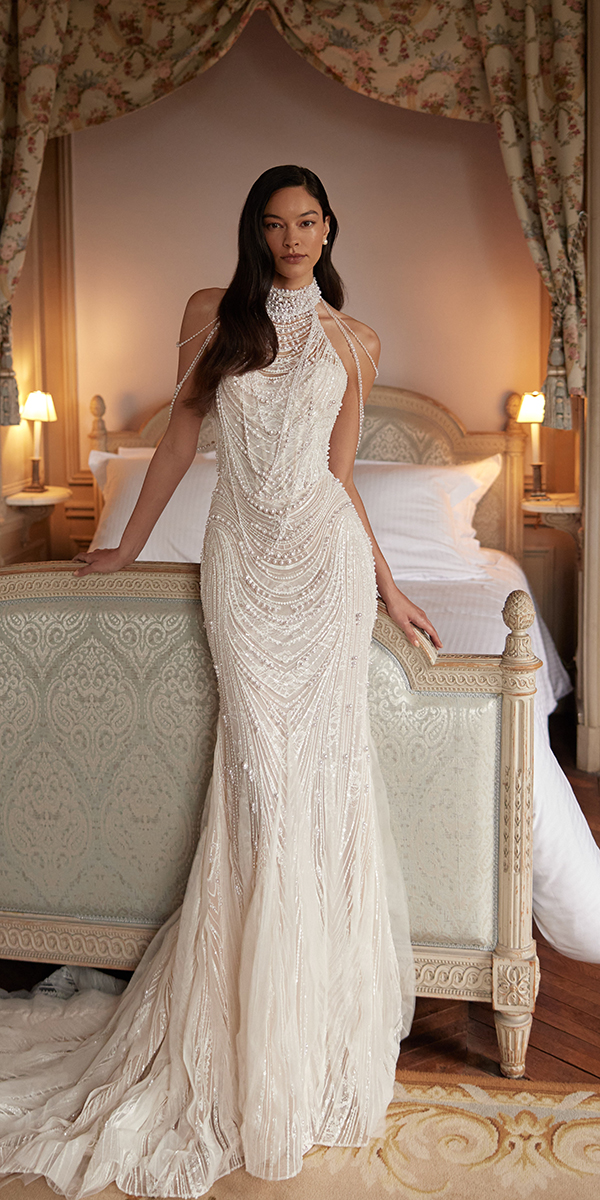 vintage wedding dresses 1920s sheath jeweled gatsby yedyna