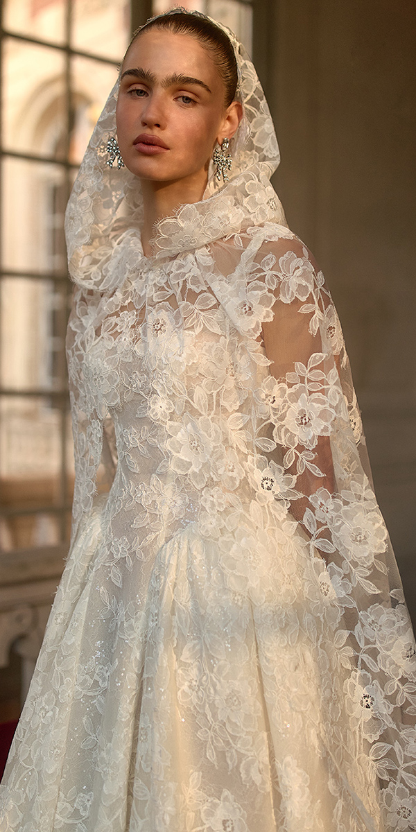 wona concept maison blanche lace veil cape vintage Marion