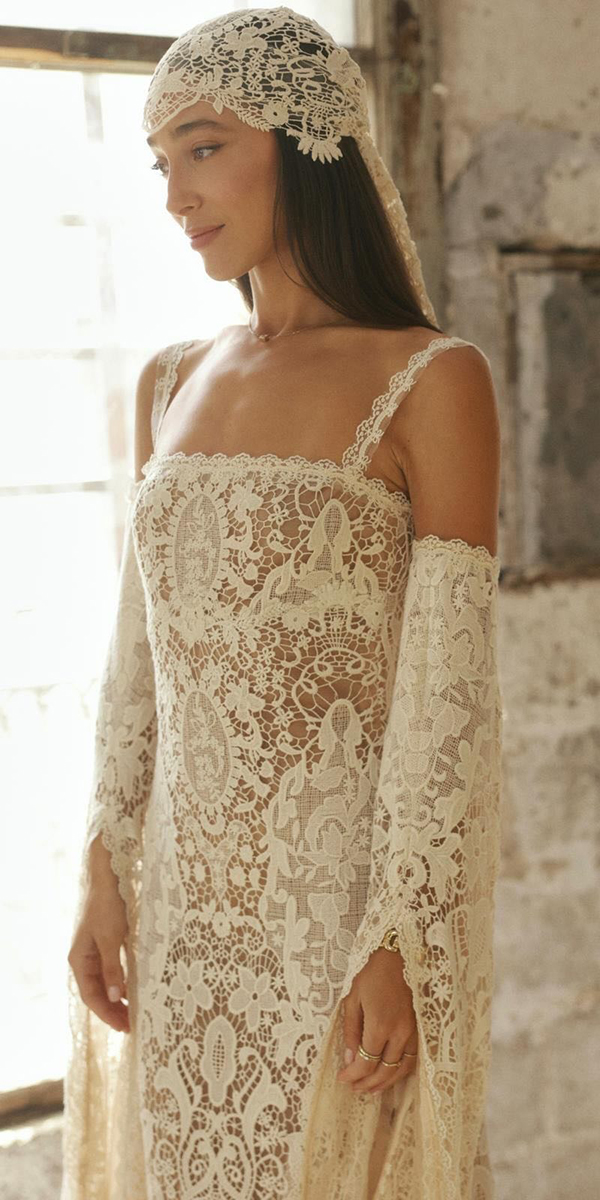 bohemian wedding dresses lace galialahav