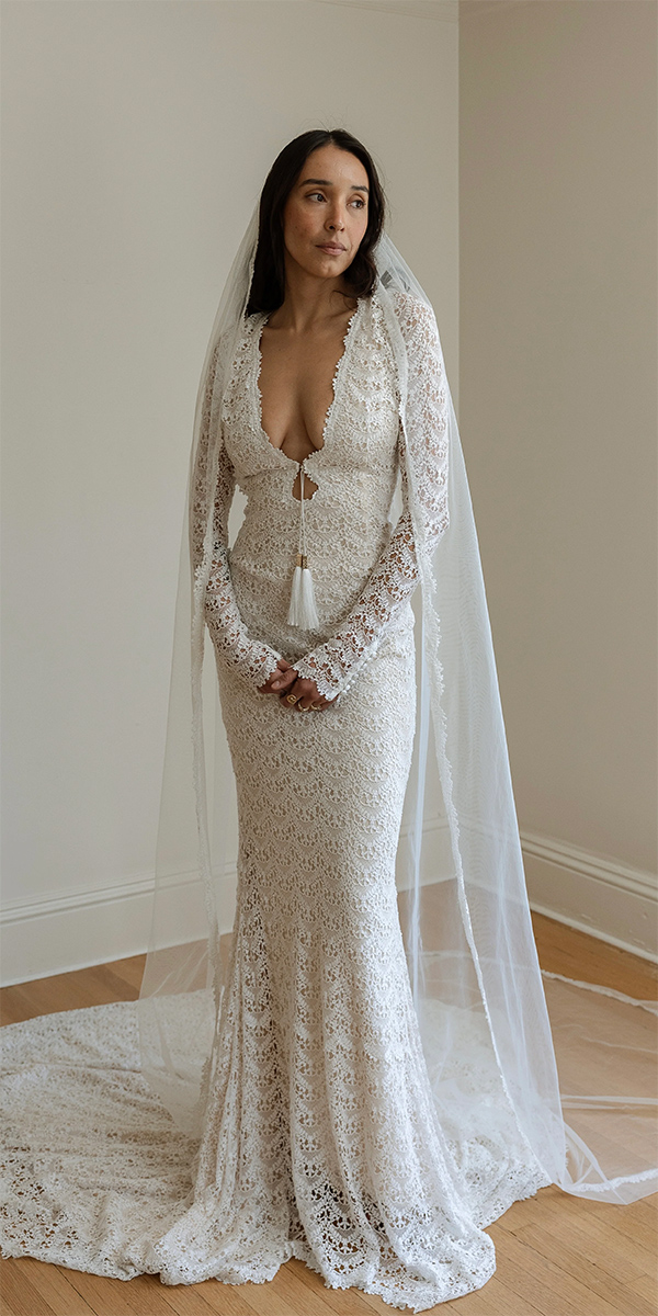 boho wedding dresses with sleeves vintage lace daughtersofsimone