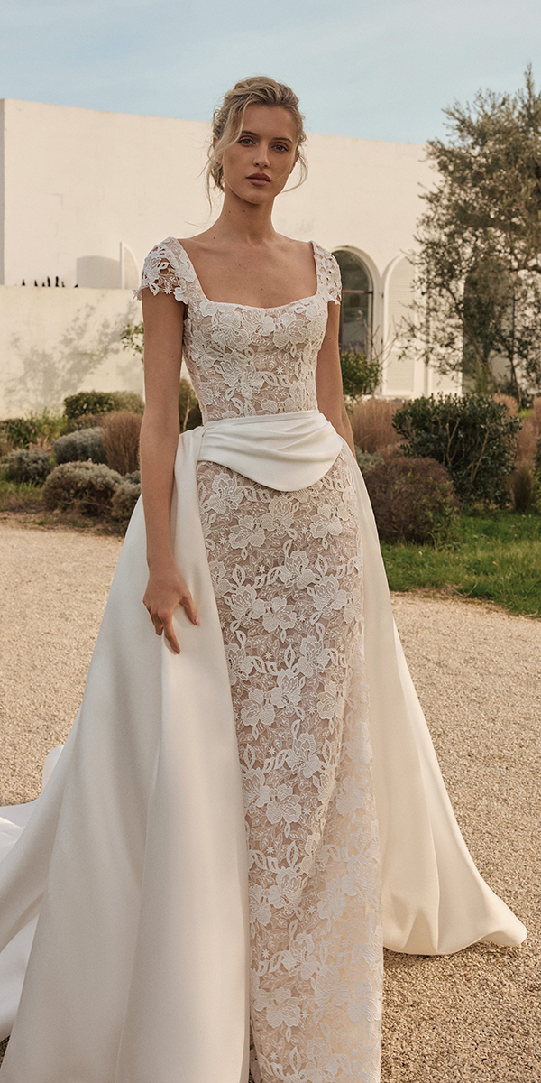 eva lendel less is more VI collection lace floral with overskirt Seraphine