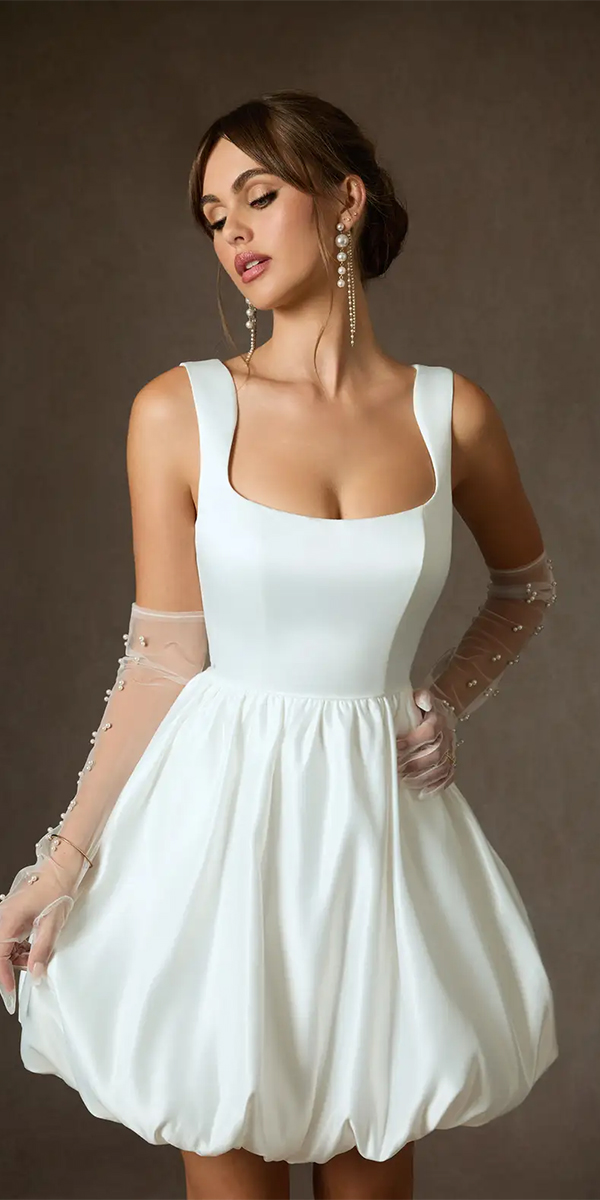 short wedding dresses simple sexy azazie
