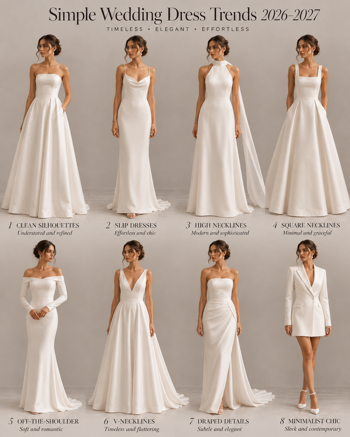 simple wedding dress trends