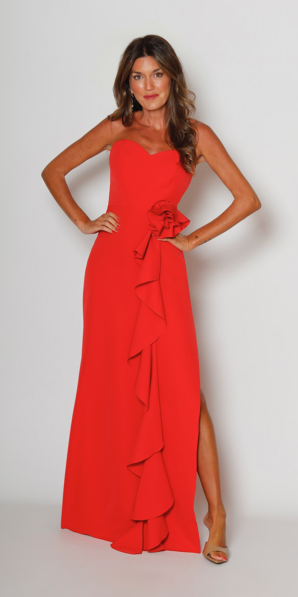 summer mother of the bride dresses red simple long silviafernandezatelier