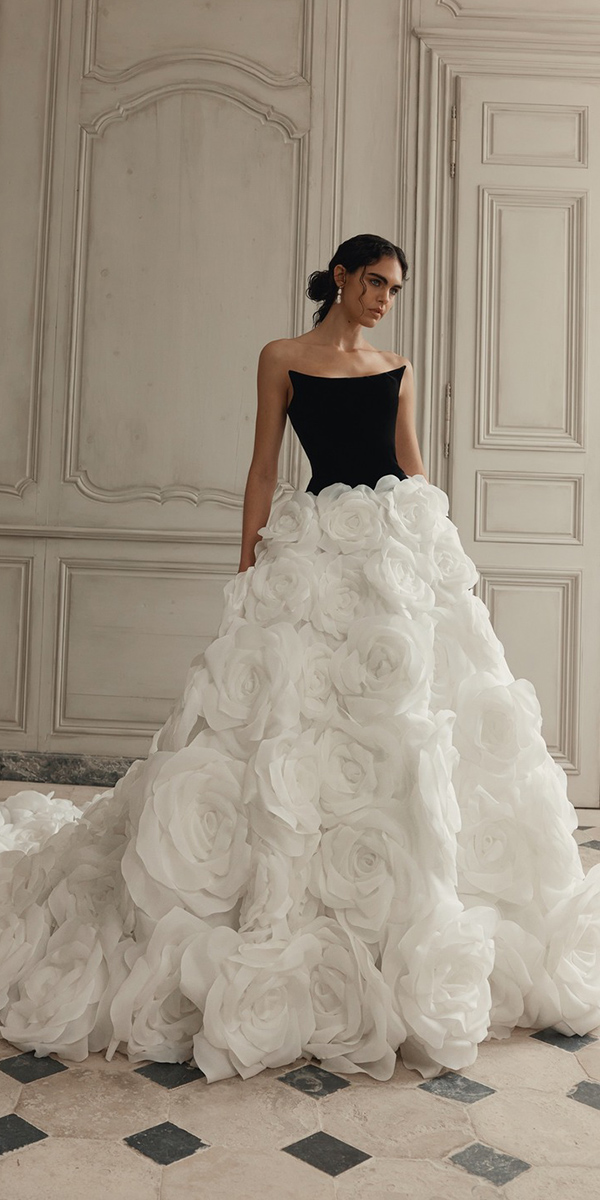 wona atelier heritage edition ball gown black top strapless neckline wona atelier