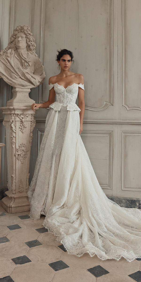 wona atelier heritage edition lace strapless neckline train wona atelier