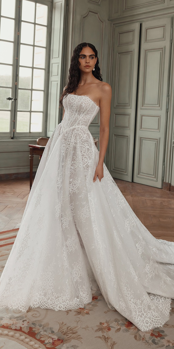 wona atelier heritage edition strapless neckline lace a line wona atelier