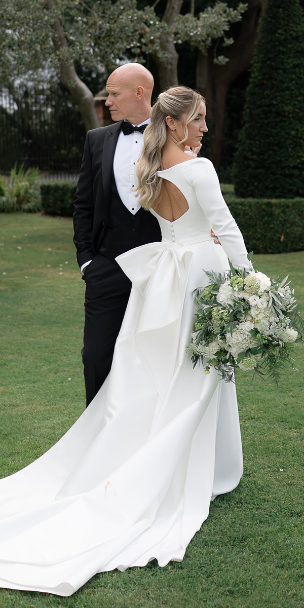 long sleeve wedding dresses open back simple suzanneneville