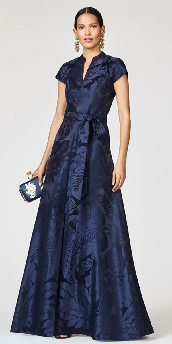 mother of the groom dresses navy with cap sleeves sachinandbabi