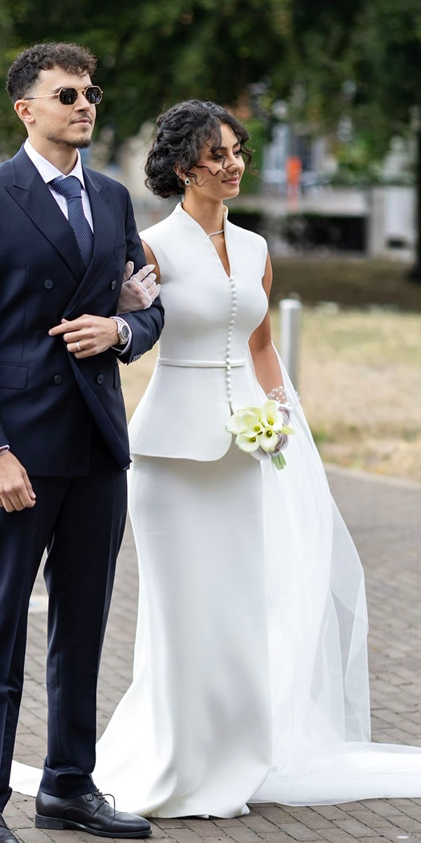 silk wedding dresses sheath modest besianan