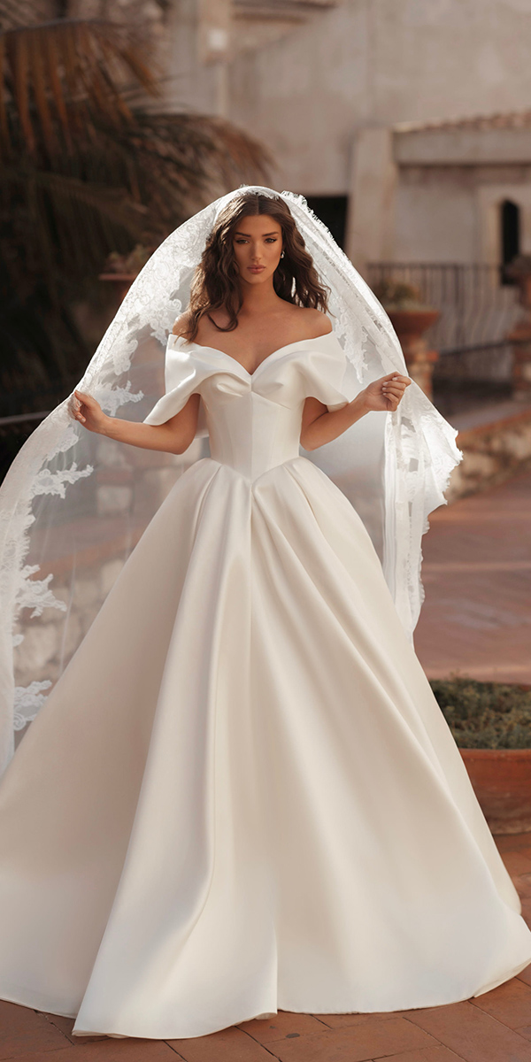 simple wedding dresses ball gown off the shoulder royaldi