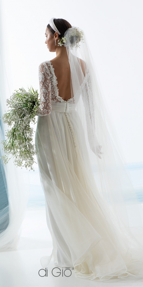 bohemian wedding dresses a line with long sleeves lesposedigio