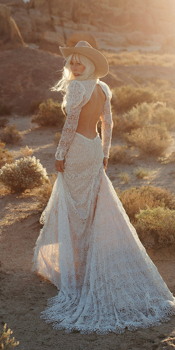 bohemian wedding dresses with long sleeves open back daughtersofsimone