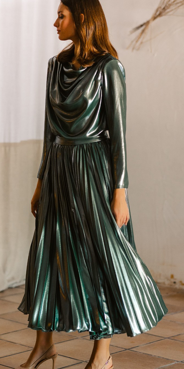 fall wedding guest dresses tea length with long sleeves modest cayetanaferre