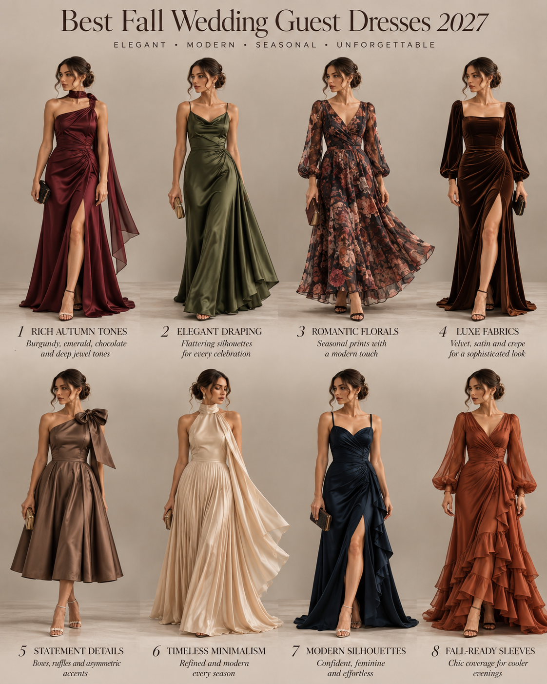 fall wedding guest dresses trends 2027