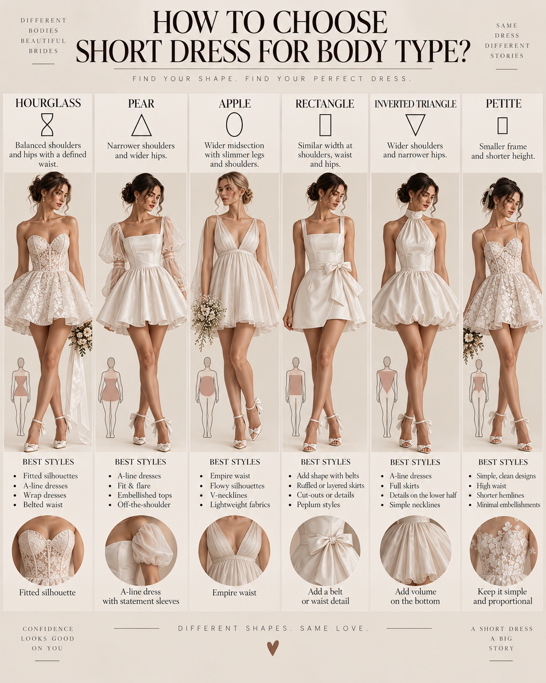 how to choose short dress for body type