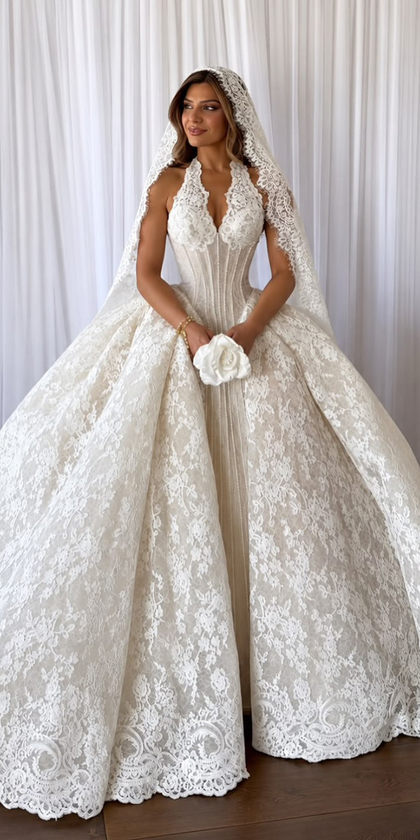 trendy wedding dresses ball gown lace stevenkhalil